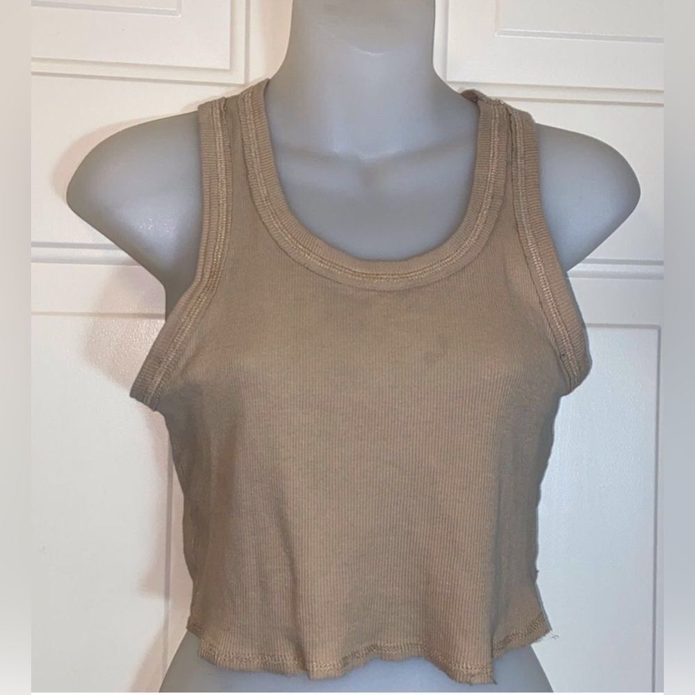 One Step Up Women's Beige Tank Top Crop
Size M